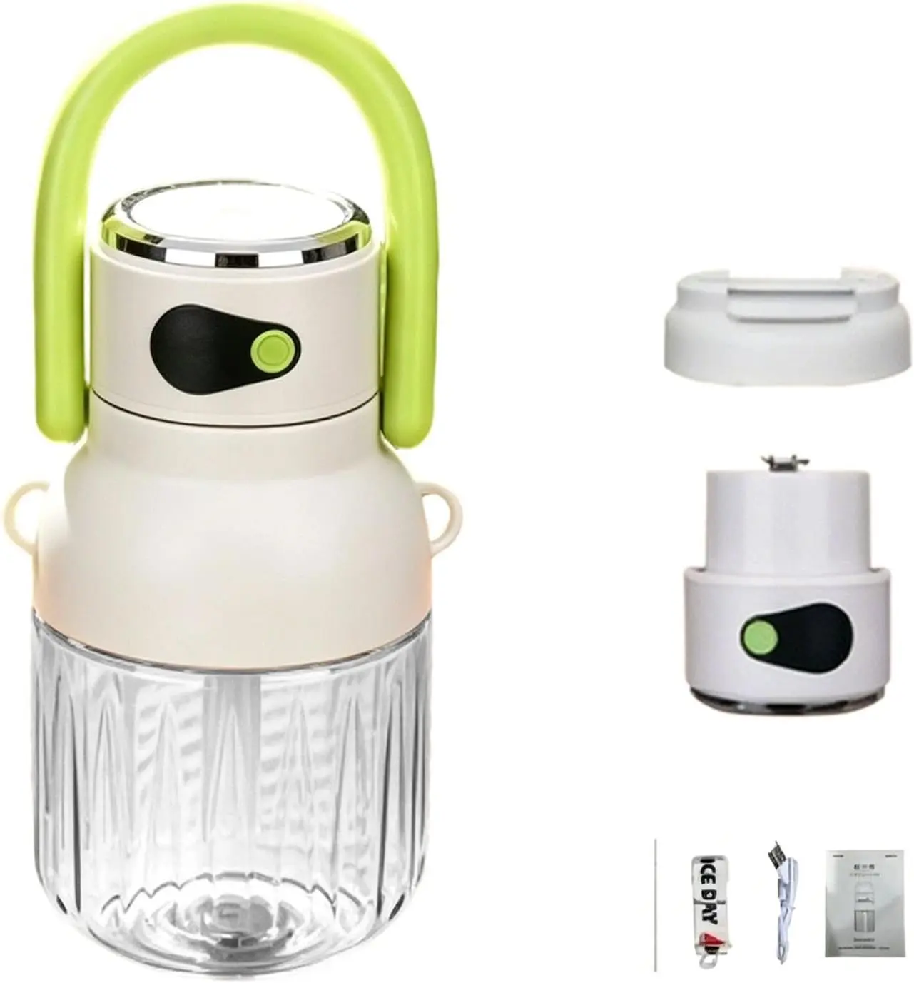 New Portable Household Appliances Juicer, Personal Size Blender for Shakes and Smoothies, Dual Lid Compact Travel Drinking Cup with Leakproof Handle for Office Outdoor