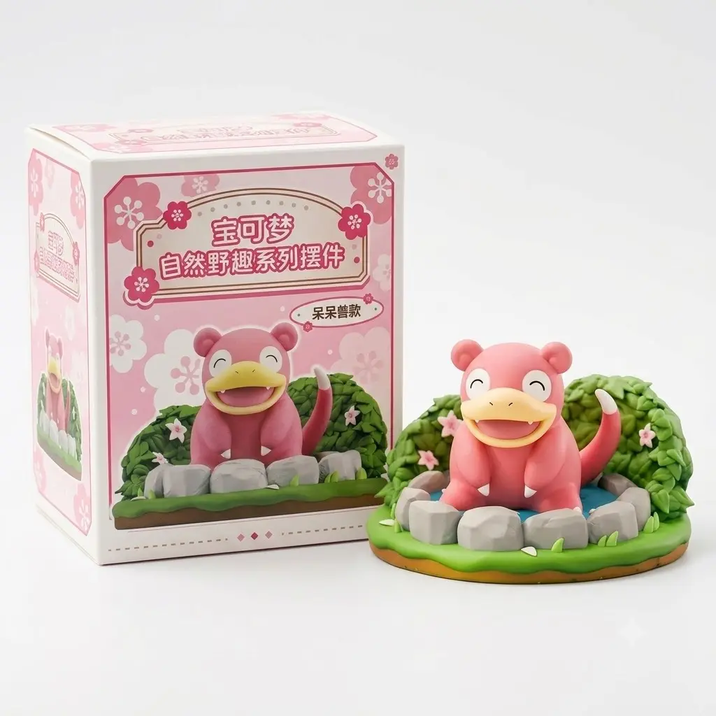 Langbowang Pokemon Nature Adventure Series PVC Figure Statue - Slowpoke