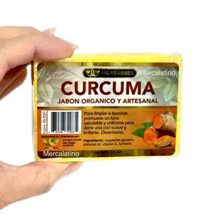 JABON DE CURCUMA orgánicos artesanal 100 gramos. Hecho en México  Cleanser Gentle Sensitive