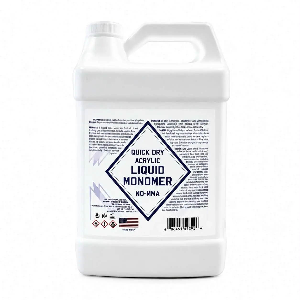 EMA Quick Dry Monomer Nail Liquid with Fragrance Aroma, Nail Supplies, 128 fl oz Refill Bottle, Nail Care, Unscented