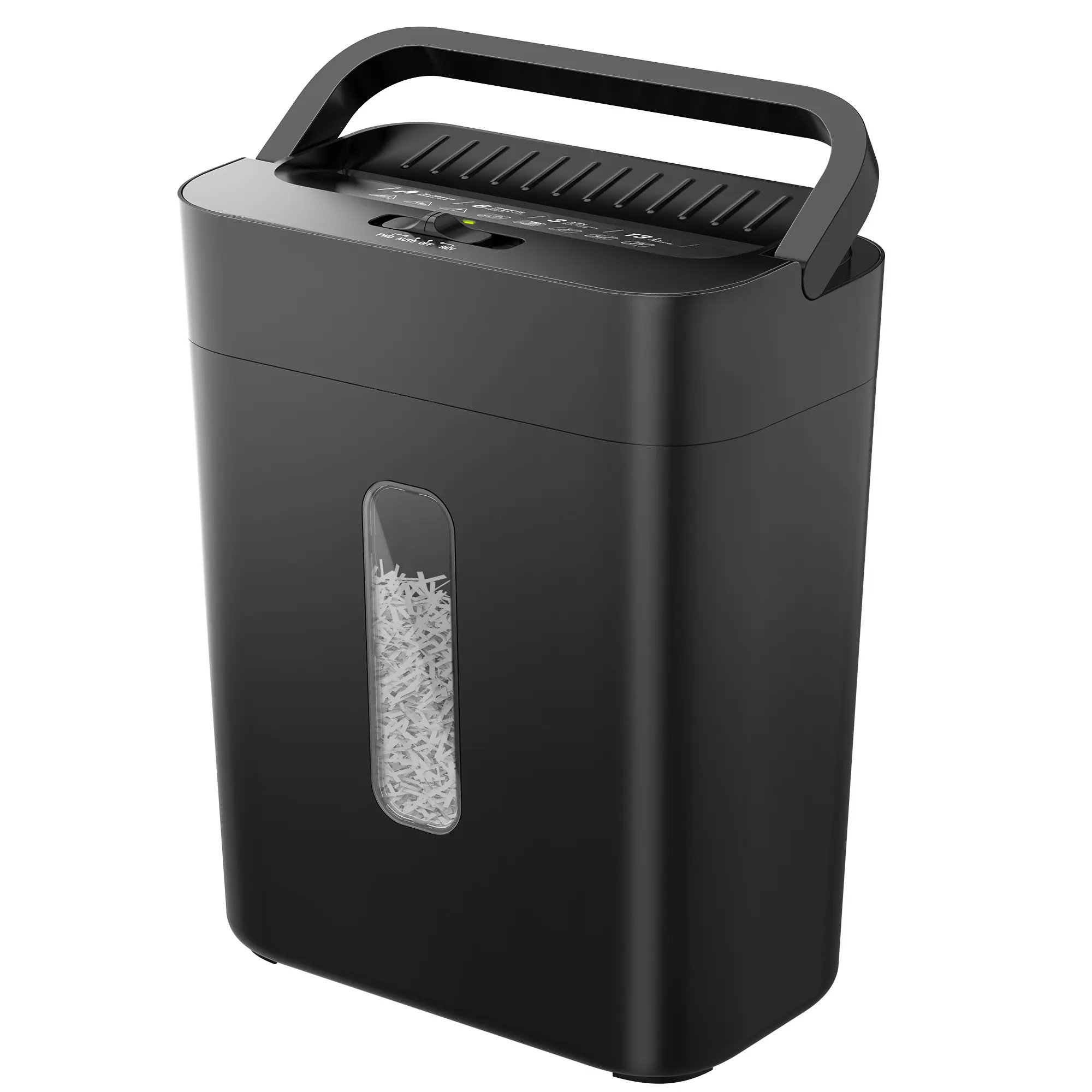VUSIGN Paper Shredder for Home Use, 4.7 Gal Wastebasket, 6 Sheet Crosscut Paper Credit Cards, Staples, and Clips Shredder for Home Office Use, Portable Handle Design