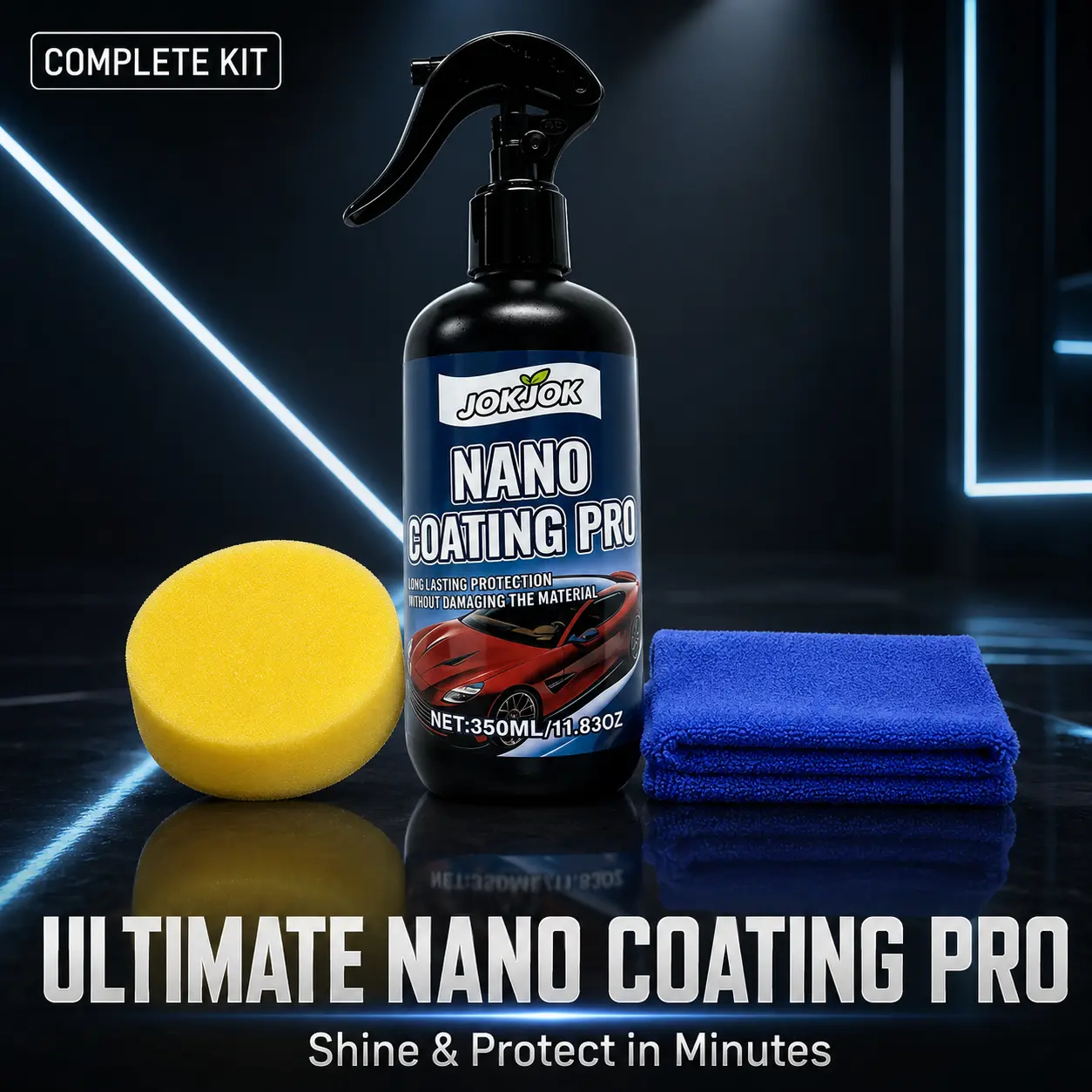 Must-Have Car Care 2024: Professional Nano Ceramic Coating Kit (350ml) easy diy Diamond Gloss Nano Spray nano car wax spray
