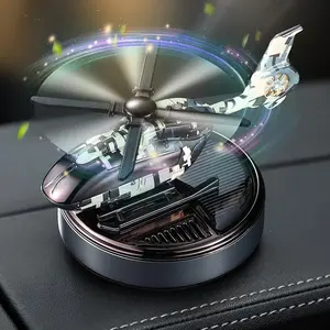Solar Powered Helicopter Design Car Air Freshener, 1 Count Car Interior Decoration, Car Aromatherapy Ornament,