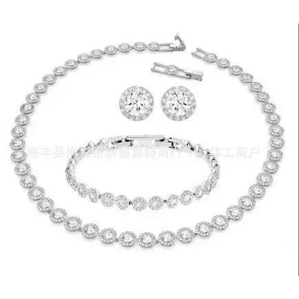 Platinum Roman necklace earring bracelet