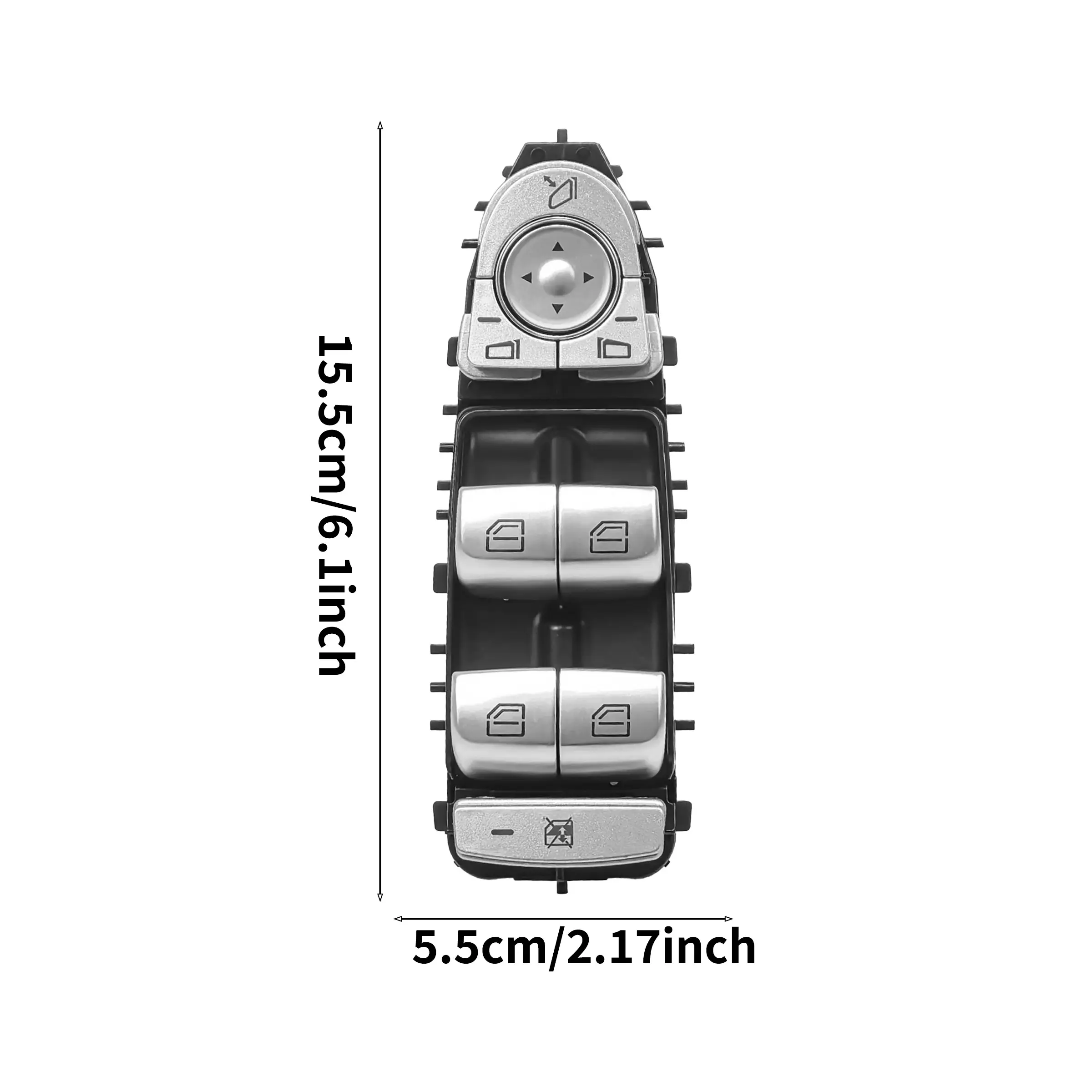 Mercedes-Benz W205 Glass Lift Switch Assembly, Compatible with C-Class Glc-Class Eqc-Class E-Class S-Class, Automotive Replacement Part A2059056811, Car Accessories