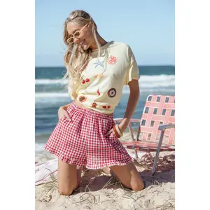 Daphne Short Set - Yellow Red Gingham