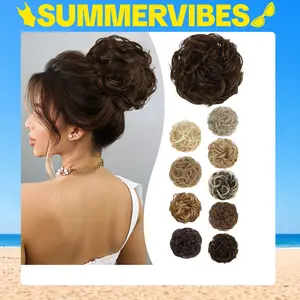 SummerVibes AISI HAIR Messy Bun Scrunchies for Women Elastic Scrunchies Synthetic Chignon Ponytail Hair Extensions Tousled Updo Hairpieces wiglets dcc kelli Faux Locs Braids Hair Weave