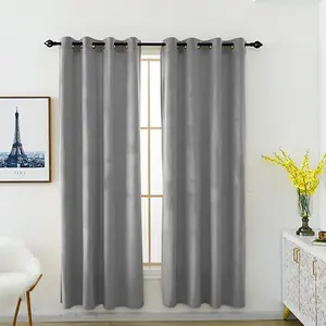 Custom Blackout Curtains Modern Simple Solid Color Velvet Noise-Reducing Sunshade, Thickened Heat Insulation, Easy Installation Thermal Insulated Curtain