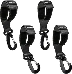 Gradient Fitness SUP Paddle Clips (4 Pack) | Kayak Paddle Holder Clip for Paddleboard | Compatible with Inflatable and Hard Boards | Marine-Grade Stainless Steel and Durable Plastic Paddle Keeper