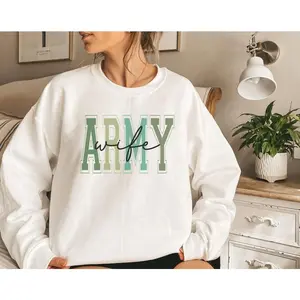 Army Wife Sweatshirt, Army Crewneck Sweatshirt, Gift for Army Wife, Army Sweatshirt, Military Sweatshirt, Army Wife, Soldier Support