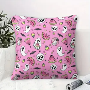 Halloween And Summerween Single-Sided Printed Pattern Pillow (Including Pillow Core), Game And Esports Decorative Cushion, Suitable For Sofas, Beds, Bedrooms, And Living Rooms, Suitable For Adult Home Decoration