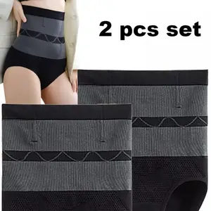 2 pcs set Shapewear for women - High-Waisted Shapewear Tummy Control Shorts,  Body Shaper, Underwear for Women belly binding Slimming seamless pouch