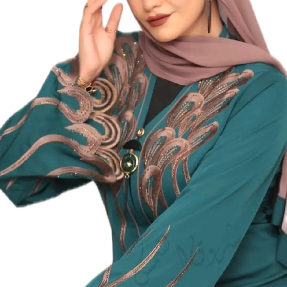 Elegant Long Sleeve Abaya for Muslim Ladies - Beautiful Design for Casual and Formal Occasions, Comfortable and Practical