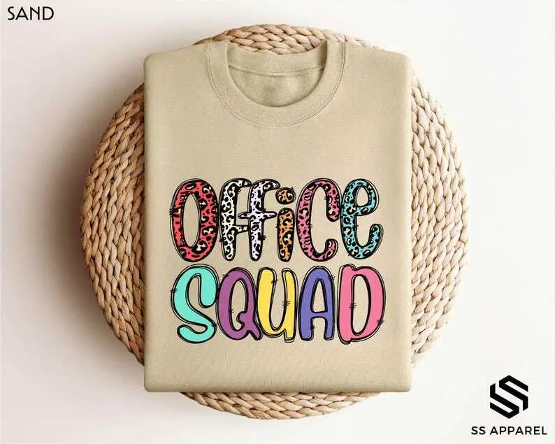 Office Squad Sweatshirt, Office Crew Hoodie, Office Team Shirt, School Secretary Shirt, Gift for Her, Admin Shirt, Front Office Sweatshirt