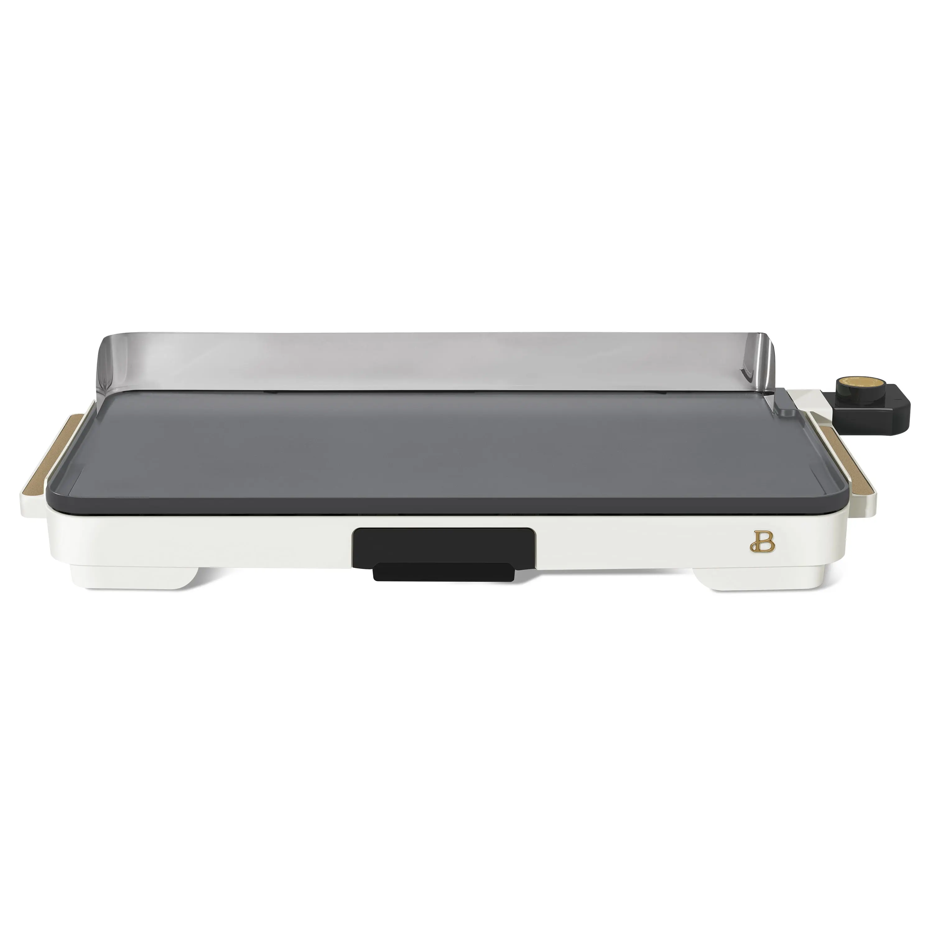 Beautiful XL Electric Griddle 12" x 22" with EverGood Non-Toxic Ceramic Nonstick Coating, White Icing by Drew Barrymore