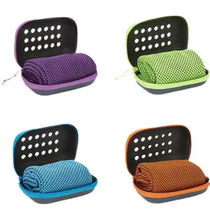 Cool sensation outdoor cooling fitness towel, sweat-absorbing and quick-drying cold towel, quickly lowers temperature, quickly dries and does not fade, waterproof, shock-resistant and provides strong protection, suitable for outdoor sports use.