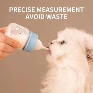 Newborn Pet Nursing Bottle - For Kittens & Puppies, Specialized Feeding Bottle with Nipple