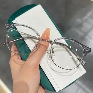 New Style Myopia Glasses Women Round Frame Short-sighted Eyeglasses Unisex Prescription Near Sight Eyewear with Minus Diopter