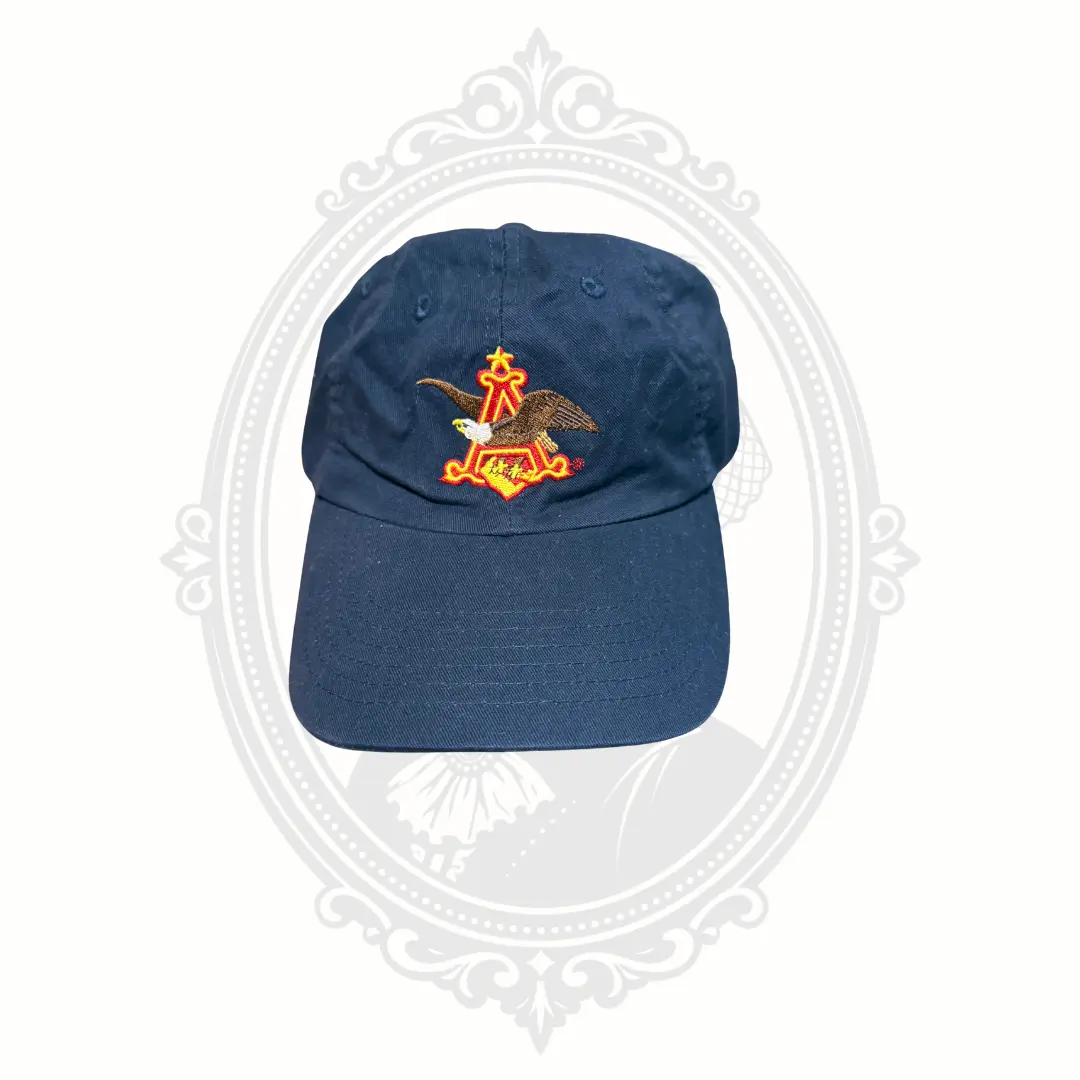 Unisex Anheuser-Busch Budweiser St. Louis Brewery Tour Adjustable Navy Cotton Cap - Logo-Embroidered with Eagle Detail, All-Seasons Everyday Wear Hat, Embroidery