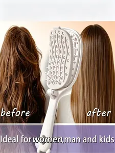 Portable Folding Comb, Simple Style Foldable Massage Comb, Suitable for All Hair Types, Travel/office Use, Anti-Tangle Hair Comb