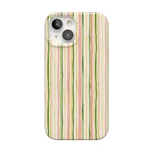 Casely iPhone 15 Plus Case | Sweet Stripes | Rainbow Pastel | Compatible with MagSafe | Classic Ultra Thin Design