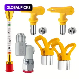 Paint Spray Tool Kit, 1 Set 180° Rotating Paint Spray Connector Kit, Including Connector, Extension Rod, Nozzle Protector & Nozzle, Paint Sprayer Accessories, Paint Spray Tool Kit for Factory #GLOBAL PICKS