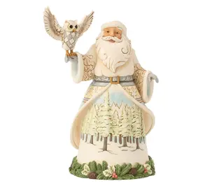 Jim Shore Heartwood Creek Woodland Santa with Owl Figurine 5"