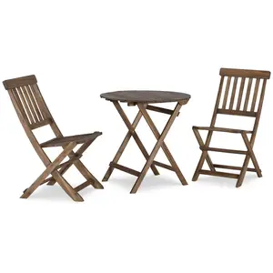 Linon Home Sutton Indoor/Outdoor Teak Cafe 3-Piece Set
