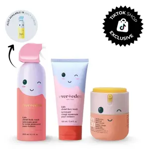 Evereden – Essentials Bundle | Kids Healthy Morning Duo + Cloud Body Wash | Coconut Splash or Juicy Citrus