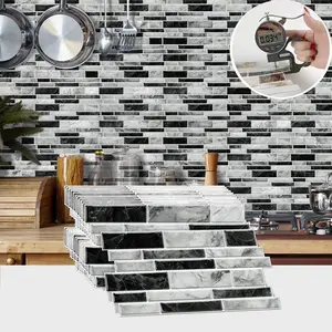 Self-Adhesive Faux Marble Wall Decals, Waterproof & Easy to Clean, Heat-Resistant Marble Backsplash Wallpaper for Kitchens Bathrooms Living Rooms Dining Rooms