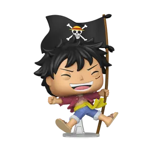 Funko Pop! One Piece – Monkey D. Luffy with Flag #2214 (Entertainment Earth Exclusive)