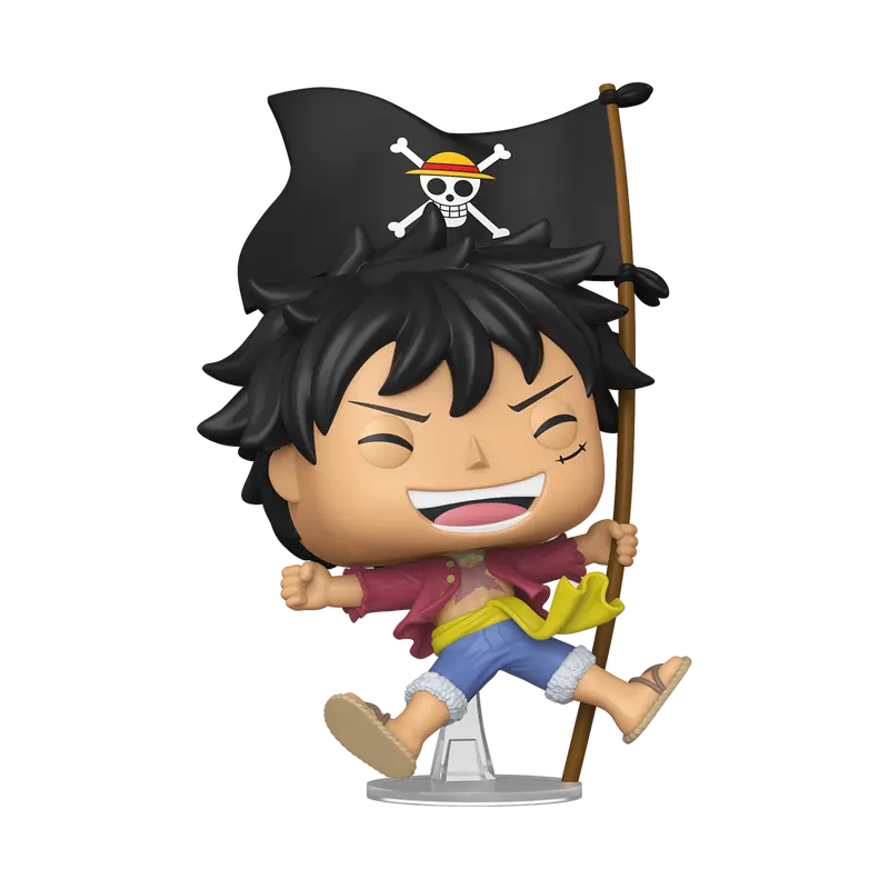 Funko Pop! One Piece – Monkey D. Luffy with Flag #2214 (Entertainment Earth Exclusive)