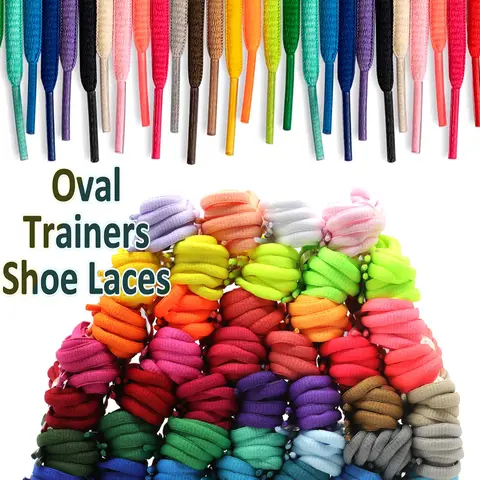 2 Pcs(1 Pair) 0.16 Inch Wide Half Round/oval Shoelaces, Shoe Strings, Footwear Lace, Suitable for Sports Shoes, Running Shoes, Casual Sneakers, Boots