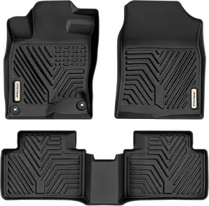OEDRO Floor Mats Fit for 2016-2021 Honda Civic Coupe/Sedan/Type R, 2017-2021 Honda Civic Hatchback, Custom Fit Civic Floor Liners, 1st & 2nd Row