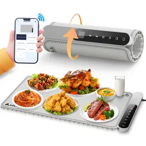 Smart App-Controlled Food Warming Tray - Adjustable Temperature, Fast Heating with Full Surface Graphene Heating, Compact Foldable Design, Ideal for Christmas Parties, Buffets, Family Gatherings, Holiday Entertaining,and everyday use Hotplate Heater