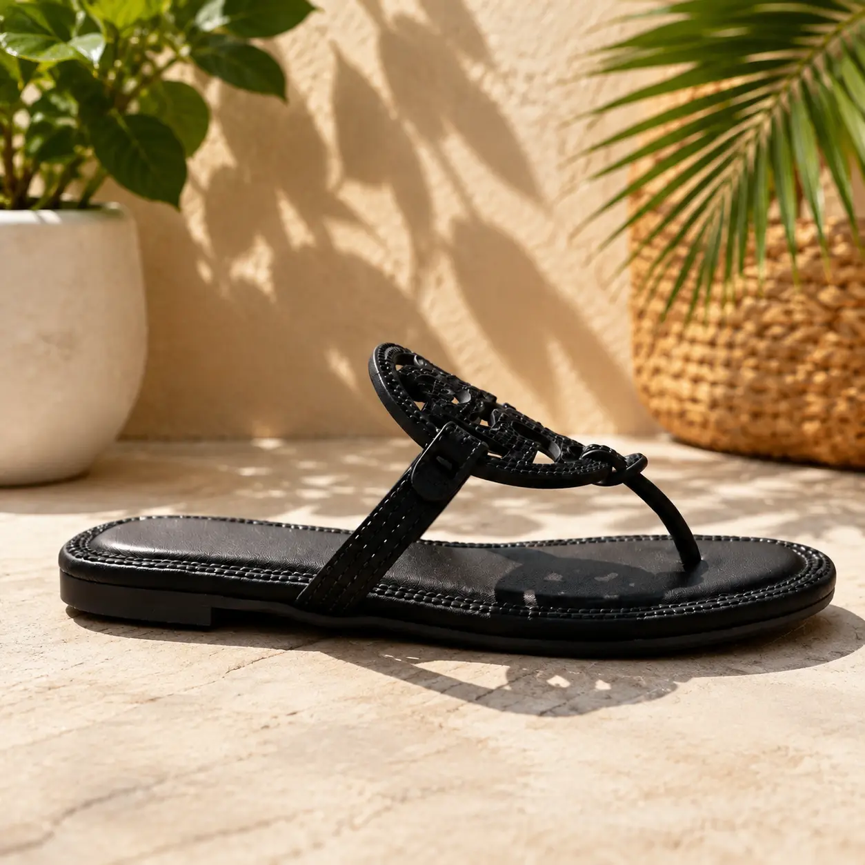 Women's Rhinestone Sandals Shiny Lightweight Beach Flip Flops for Vacation Style