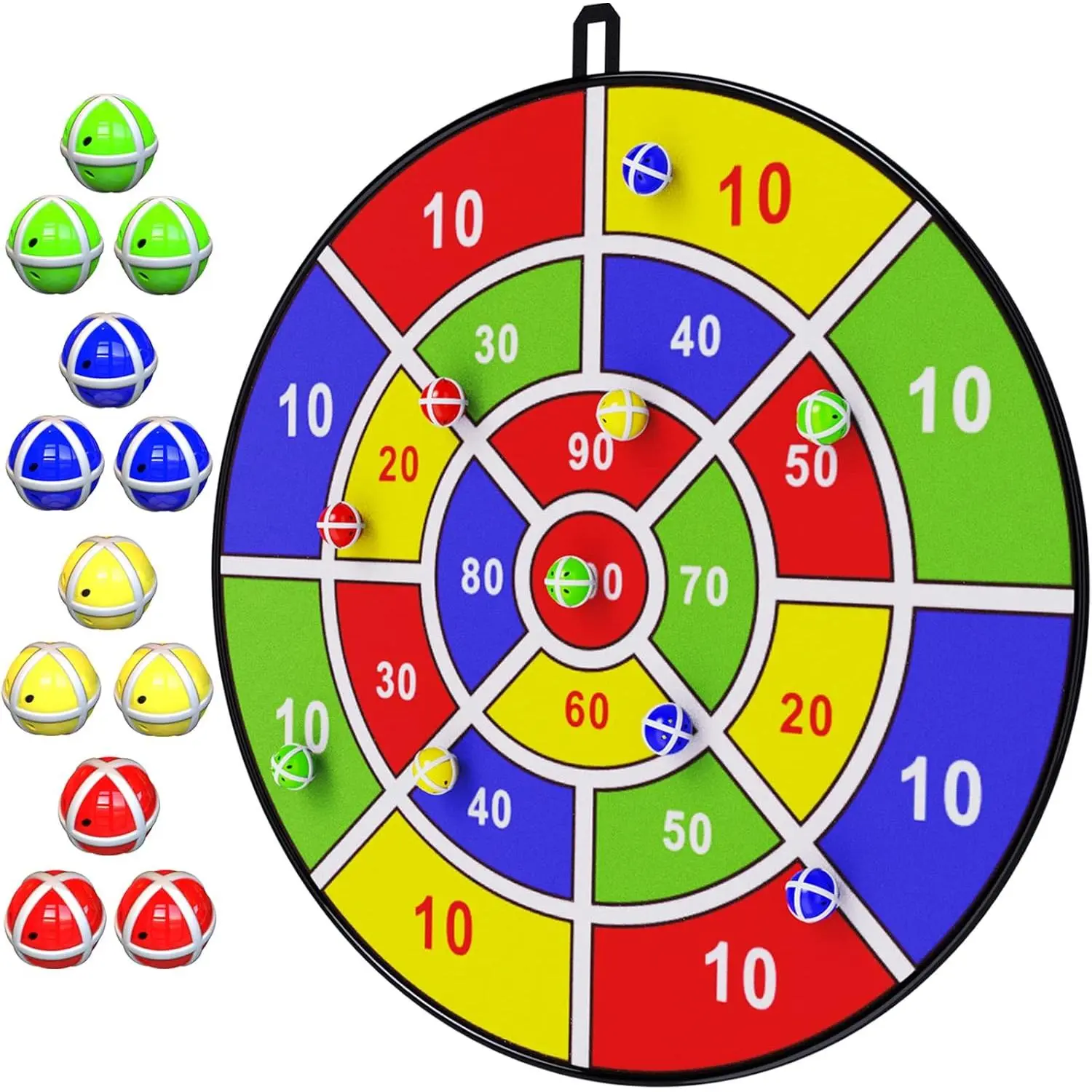 GJ P-OGP011 29-in Sticky Ball Dart Board for Kids, 3-12 Years Indoor Outdoor Game Toy, Christmas Party/Birthday Party Stress Relief Gift for Boys Girls