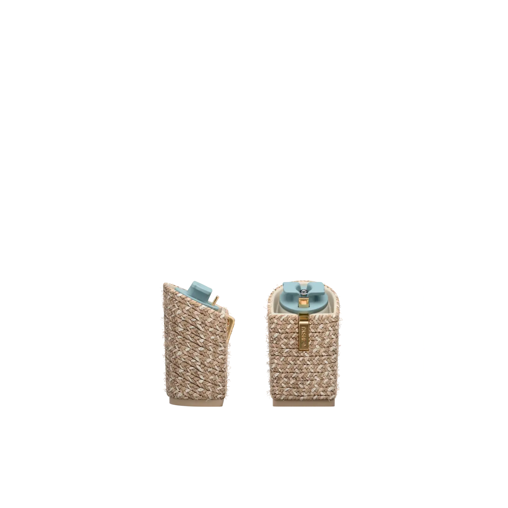 Block Heel Kit 4 Sand & Latte Espadrille
