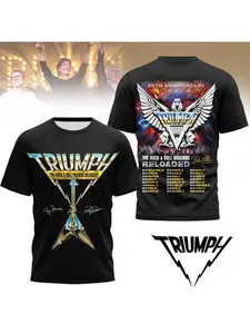 2026 hot selling Triumph 50th Anniversary T SHIRT Tour BALCK Shirt Size S-4XL