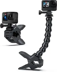 Jaws Flex Clamp Clip Mount Gooseneck Mounts Compatible with  Hero 13 12 11 10 9 8 7 6 5 4 Session 3+ 3 2 1 Max DJI   Action Cameras