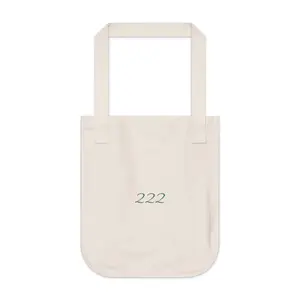Organic Canvas Tote Bag, Angel Number 222, Balance, Harmony, Alignment Beach Bag, Mindfulness Every Day Tote, Spiritual Camera Bag, Eco Friendly Made in USA