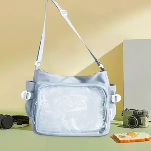 Women Ita Bag Japanese Style Shoulder Purse Multi-pockets Cartoon Book Bag Adjustable Strap Fashion Shoulder Bag Chic Hobo Bag