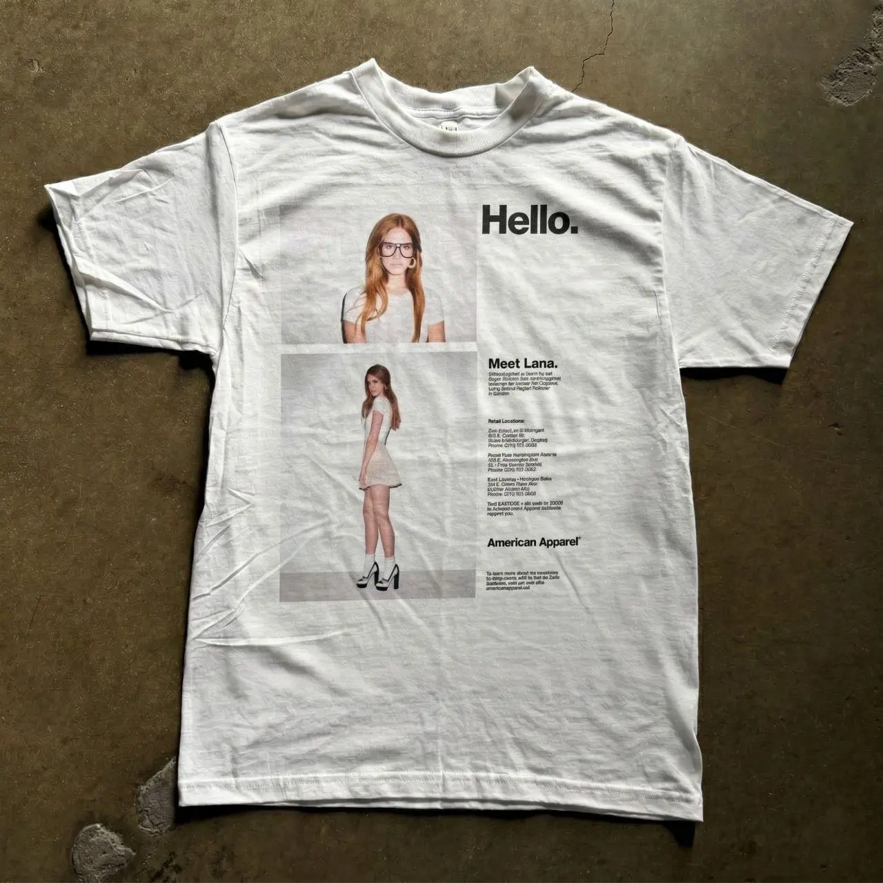 Meet Lana American Apparel Graphic Tee 100% Cotton