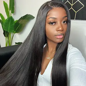 Recool Pre Bleached Knots Brazilian Straight 13×4 Full Frontal Hd Lace Wig 180% Density Pre Plucked Natural Hairline#TikTokShopBlackFriday