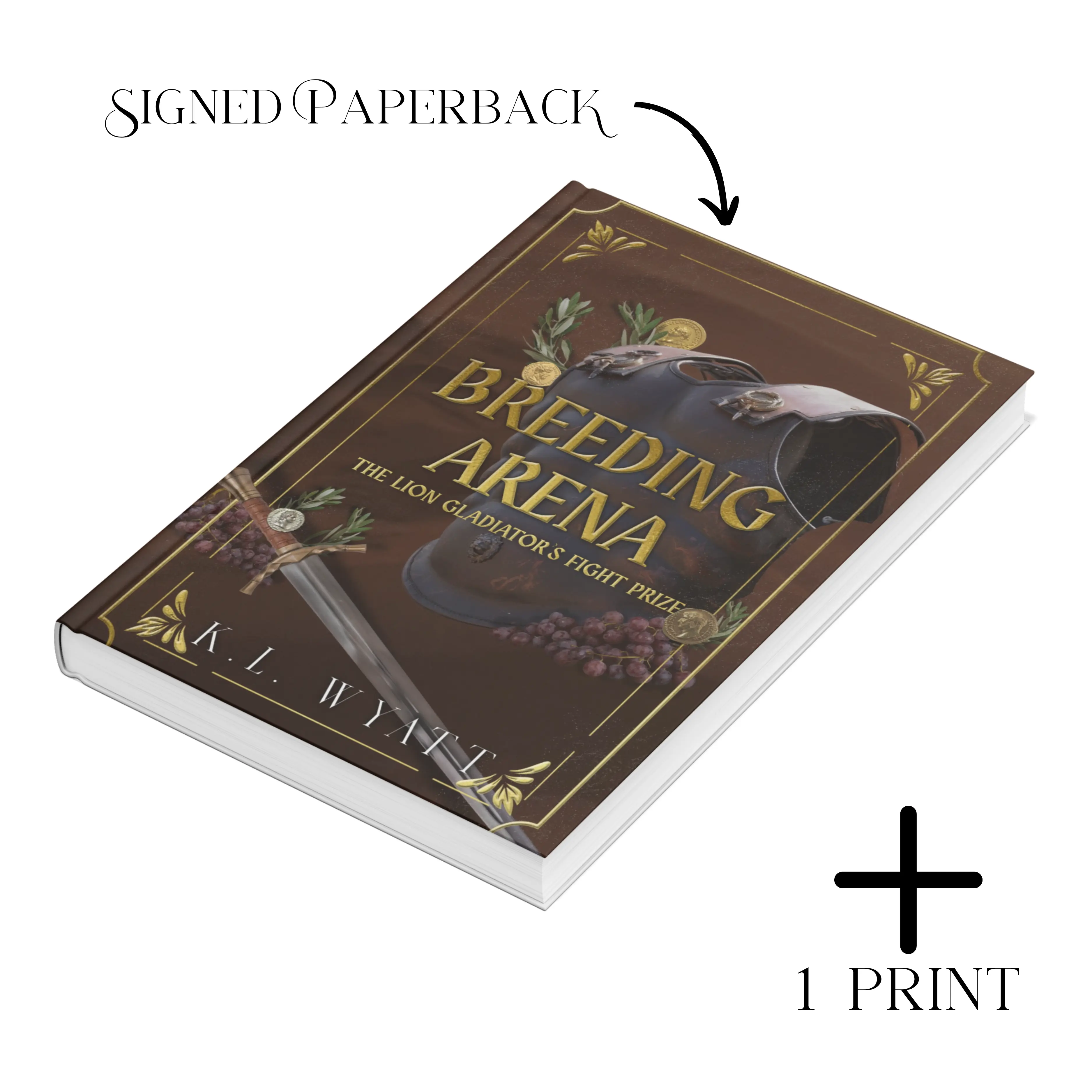 Breeding Arena Signed Paperback with 1 Art Print- A Short Story Monster Romance by K.L. Wyatt