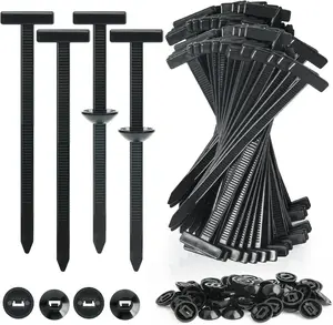 50 Pcs Nylon Universal Cable Tie Buckle, Heavy Duty Self-Locking Nylon Zip Ties Holder, Multipurpose Plastic Cable Ties Tool for Car Daily Repair