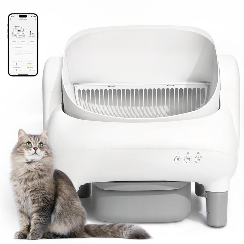 FUMOI Smart Self-Cleaning Litter Box for Multiple Cats | APP Control ...