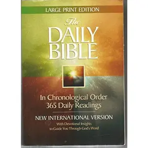 USED Book - THE DAILY BIBLE in Chronological Order 365 Daily Readings - New International Version with Devotional Insights to Guide You Through God's Word - Large Print Edition by Guideposts (Paperback) - english