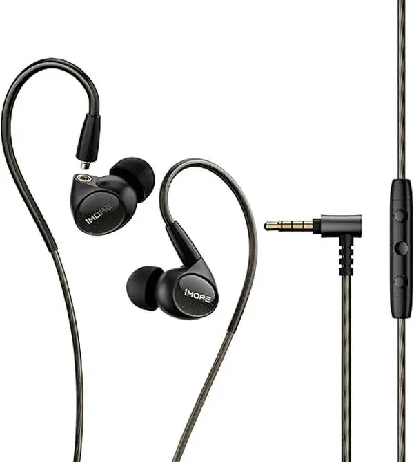 P50-1MORE Penta Driver in-Ear Monitor Earphones, Hi-Res Certified Hybrid Multi-Driver HiFi Wired IEM Headphones, Detachable MMCX Connector, MEMS Mic and 3-in-1 Control, for Smartphones/PC/Tablet