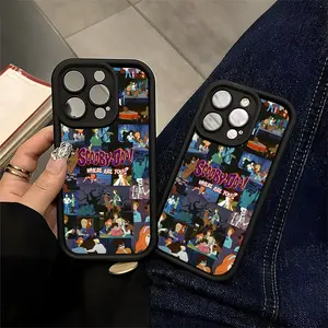 Scooby Doo Collage Vintage Cartoon iPhone Case Compatible with iPhone 11/12/13/14/15/16 (Pro Max/Plus) Perfect for Retro Cartoon Fans Halloween Decor